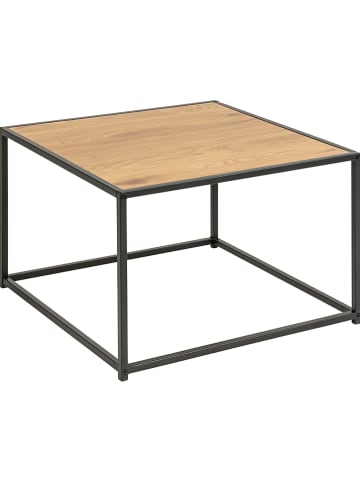 Actona Couchtisch "Seaford" in Hellbraun/ Schwarz - (B)60 x (H)40 x (T)60 cm