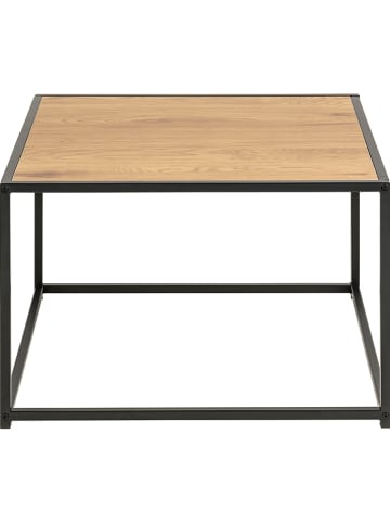 Actona Couchtisch "Seaford" in Hellbraun/ Schwarz - (B)60 x (H)40 x (T)60 cm