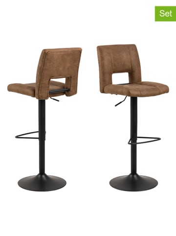 Actona 2er-Set: Barhocker "Sylvia" in Hellbraun - (B)41,5 x (H)115 x (T)52 cm