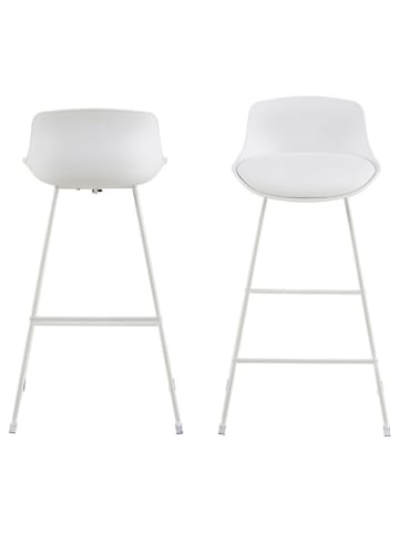 Actona 2er-Set: Barhocker "Tina" in Weiß - (B)43 x (H)94 x (T)49 cm