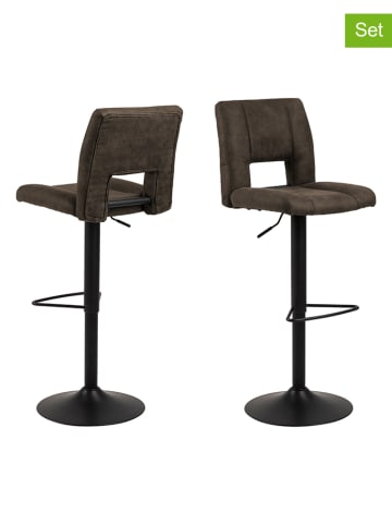 Actona 2-delige set: barkrukken "Sylvia" antraciet - (B)41,5 x (H)115 x (D)52 cm