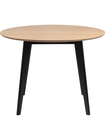 Actona Esstisch "Roxby" in Eiche/ Schwarz - (H)76 x Ø 105 cm