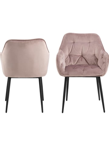 Actona 2er-Set: Esszimmerstühle "Brooke" in Rosa - (B)58 x (H)83 x (T)55 cm
