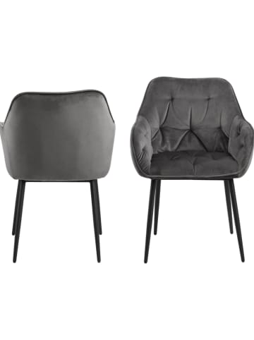 Actona 2er-Set: Esszimmerstühle "Brooke" in Grau - (B)58 x (H)83 x (T)55 cm