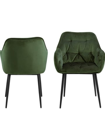 Actona 2er-Set: Esszimmerstühle "Brooke" in Grün - (B)41 x (H)83 x (T)40 cm