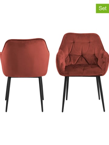 Actona 2er-Set: Esszimmerstühle "Brooke" in Rot - (B)58 x (H)83 x (T)55 cm