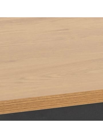 Actona Eettafel "Seaford" lichtbruin/zwart - (B)160 x (H)80 x (D)74 cm