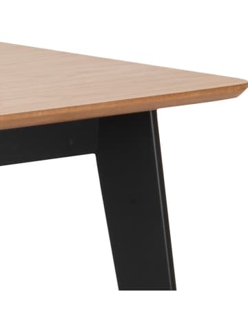 Actona Eettafel "Roxby" eikenkleurig/zwart - (B)120 x (H)76 x (D)80 cm