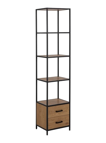 Actona Boekenkast "Seaford" zwart - (B)42 x (H)185 x (D)35 cm