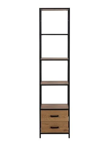 Actona Boekenkast "Seaford" zwart - (B)42 x (H)185 x (D)35 cm