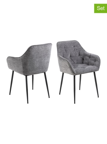 Actona 2er-Set: Esszimmerstühle "Brooke" in Grau  - (B)58 x (H)83 x (T)55 cm