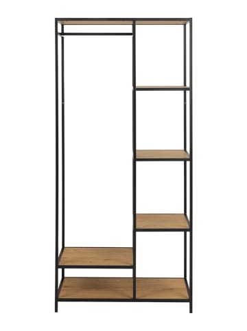 Actona Garderobe "Seaford" in Hellbraun/ Schwarz - (B)77 x (H)165 x (T)45 cm