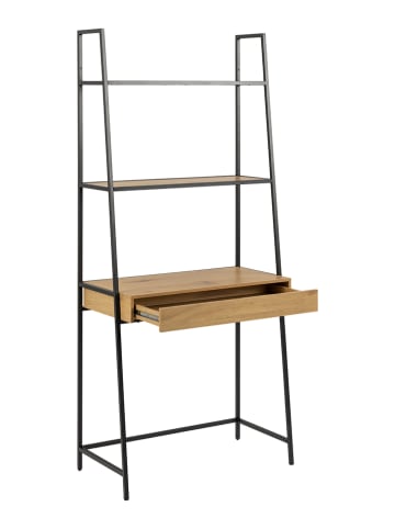 Actona Bureau "Seaford" lichtbruin/zwart - (B)77 x (H)174,5 x (D)36 cm