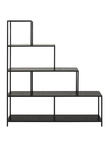 Actona Boekenkast "Seaford" zwart - (B)135 x (H)150 x (D)35 cm