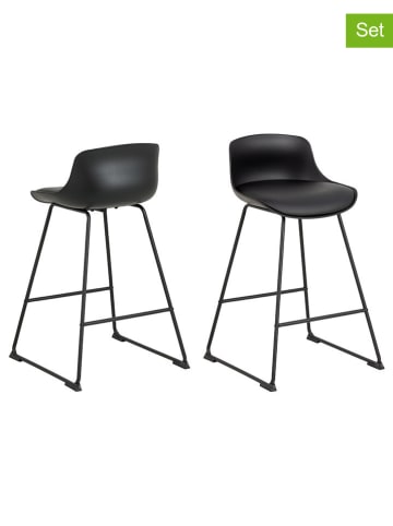 Actona 2er-Set: Barhocker "Tina" in Schwarz - (B)43 x (H)94 x (T)49 cm