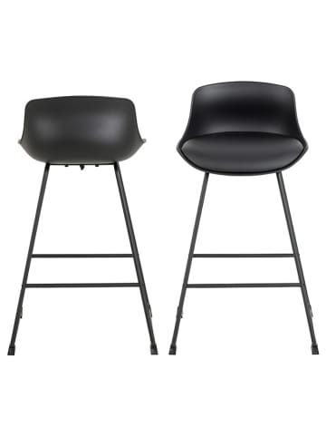 Actona 2-delige set: barkrukken "Tina" zwart - (B)43 x (H)94 x (D)49 cm