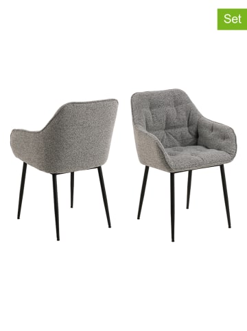 Actona 2er-Set: Esszimmerstühle "Brooke" in Grau - (B)58 x (H)83 x (T)55 cm