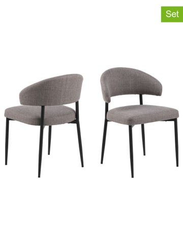 Actona 2er-Set: Esszimmerstühle "Edina" in Grau - (B)56 x (H)77 x (T)55 cm