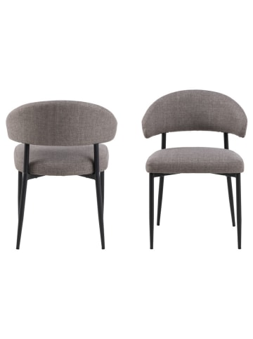 Actona 2er-Set: Esszimmerstühle "Edina" in Grau - (B)56 x (H)77 x (T)55 cm