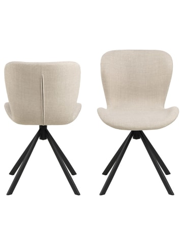 Actona Krzesła (2 szt.) "Batilda" w kolorze beżowym do jadalni - 46,5 x 81 x 53 cm