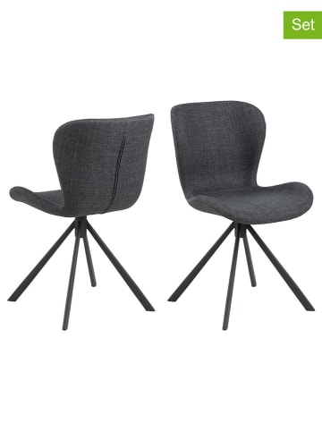 Actona 2er-Set: Esszimmerstühle "Batilda" in Dunkelgrau - (B)46,5 x (H)81 x (T)53 cm