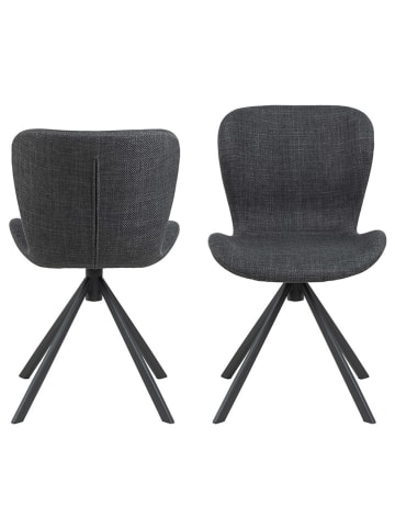 Actona 2er-Set: Esszimmerstühle "Batilda" in Dunkelgrau - (B)46,5 x (H)81 x (T)53 cm
