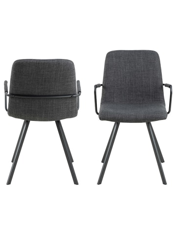 Actona 2er-Set: Esszimmerstühle "Selina" in Dunkelgrau - (B)55,5 x (H)85 x (T)50,5 cm