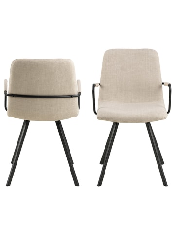Actona 2er-Set: Esszimmerstühle "Selina" in Beige - (B)55,5 x (H)85 x (T)50,5 cm