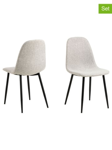 Actona 4er-Set: Esszimmerstühle "Celia" in Hellgrau - (B)44 x (H)86 x (T)54 cm