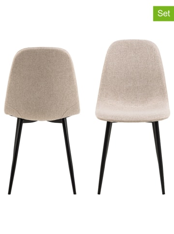 Actona 4er-Set: Esszimmerstühle "Celia" in Beige - (B)54 x (H)86 x (T)44 cm