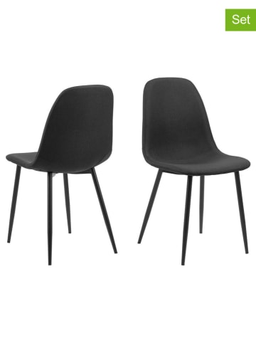 Actona 4er-Set: Esszimmerstühle "Celia" in Schwarz - (B)44 x (H)86 x (T)54 cm