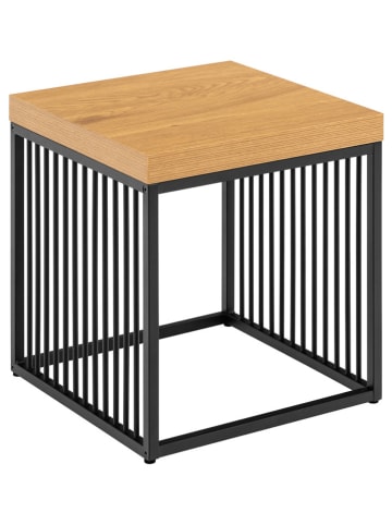 Actona Beistelltisch "Strington" in Hellbraun/ Schwarz - (B)40 x (H)42 x (T)40 cm