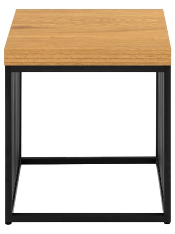 Actona Beistelltisch "Strington" in Hellbraun/ Schwarz - (B)40 x (H)42 x (T)40 cm