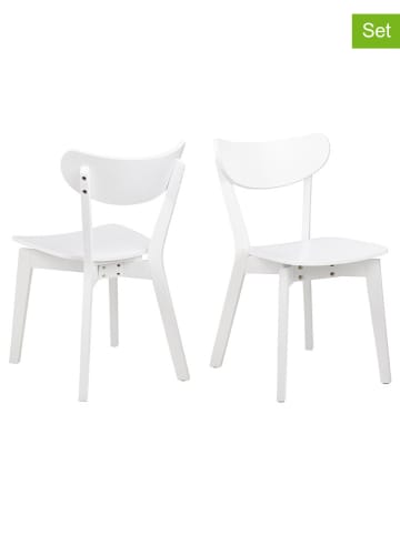 Actona 2er-Set: Esszimmerstühle "Roxby" in Weiß - (B)45 x (H)79,5 x (T)55 cm