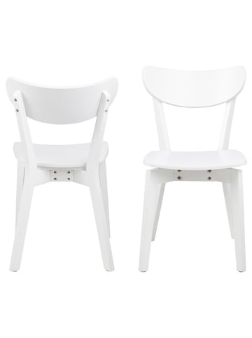 Actona 2er-Set: Esszimmerstühle "Roxby" in Weiß - (B)45 x (H)79,5 x (T)55 cm