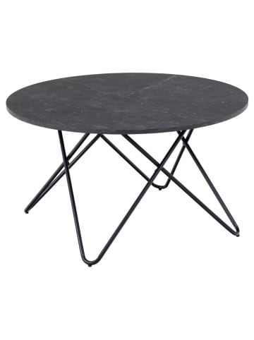 Actona Couchtisch "Wyre" in Schwarz - (H)45 x Ø 80 cm 