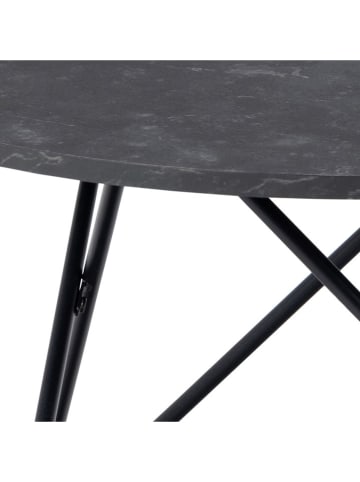 Actona Couchtisch "Wyre" in Schwarz - (H)45 x Ø 80 cm 
