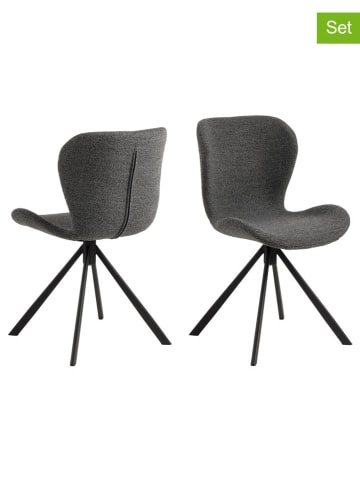 Actona 2er-Set: Esszimmerstühle "Batilda" in Anthrazit - (B)46,5 x (H)81 x (T)53 cm