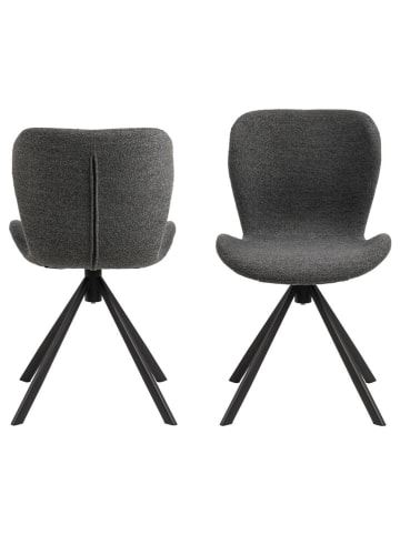 Actona 2er-Set: Esszimmerstühle "Batilda" in Anthrazit - (B)46,5 x (H)81 x (T)53 cm