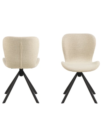 Actona 2er-Set: Esszimmerstühle "Batilda" in Creme - (B)46,5 x (H)81 x (T)53 cm