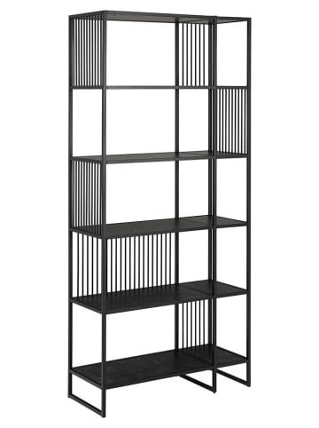 Actona Bücherregal "Strington" in Schwarz - (B)85 x (H)185 x (T)35 cm
