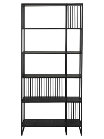 Actona Bücherregal "Strington" in Schwarz - (B)85 x (H)185 x (T)35 cm