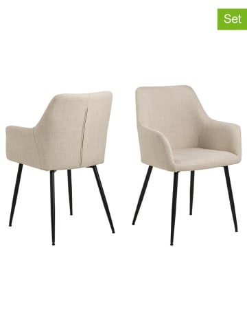 Actona 2er-Set: Esszimmerstühle "Lizzy" in Beige - (B)59 x (H)85 x (T)59 cm