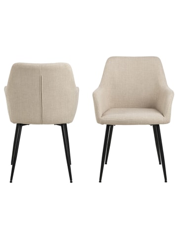Actona 2er-Set: Esszimmerstühle "Lizzy" in Beige - (B)59 x (H)85 x (T)59 cm