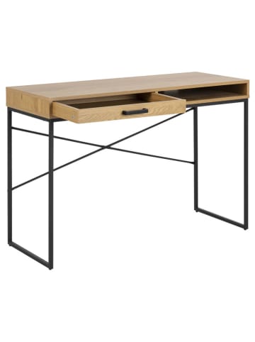 Actona Schreibtisch "Seaford" in Hellbraun/ Schwarz - (B)110 x (H)75 x (T)45 cm