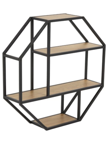 Actona Wandkast "Seaford" zwart/ilchtbruin - (B)77 x (H)77 x (D)20 cm