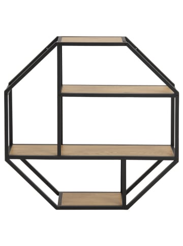 Actona Wandkast "Seaford" zwart/ilchtbruin - (B)77 x (H)77 x (D)20 cm