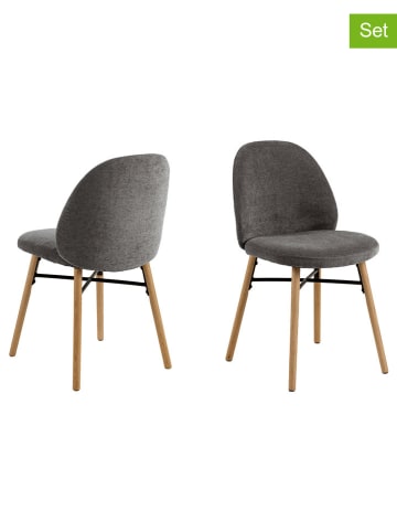 Actona 2-delige set: eetkamerstoelen "Sophia" donkergrijs - (B)54 x (H)82,5 x (D)46 cm