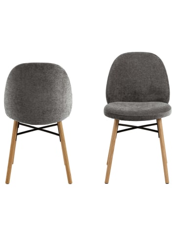 Actona 2er-Set: Esszimmerstühle "Sophia" in Dunkelgrau - (B)54 x (H)82,5 x (T)46 cm