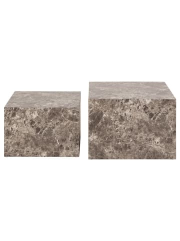 Actona 2-delige set: salontafels "Dice" bruin